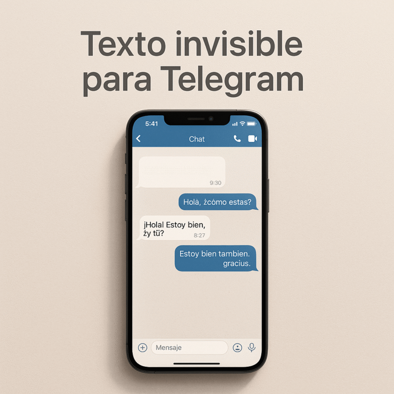 Texto invisible para Telegram