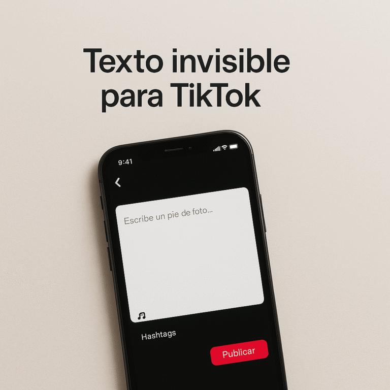 Texto invisible para TikTok