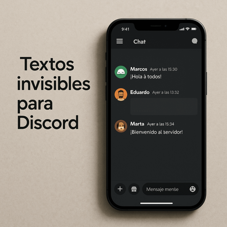 Textos invisibles para Discord