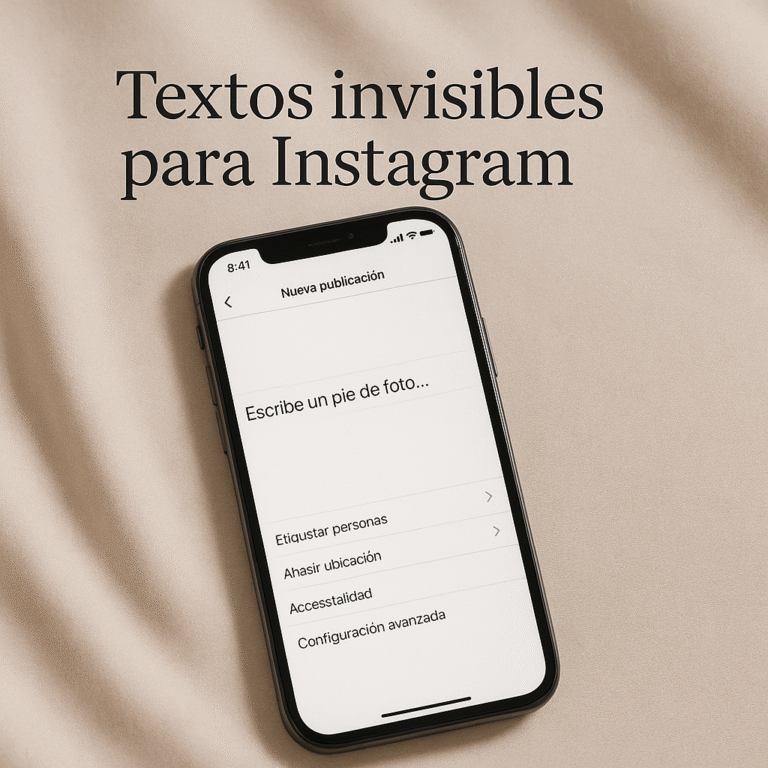 Textos invisibles para Instagram